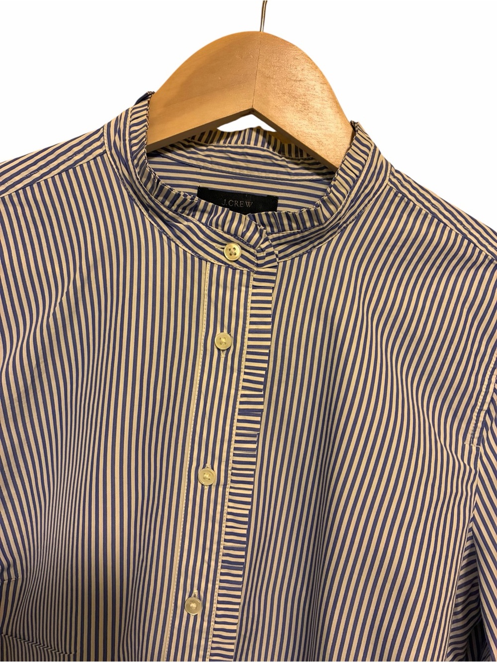 J Crew Ruffles Pinstripe Button Shirt - Picture 11 of 15